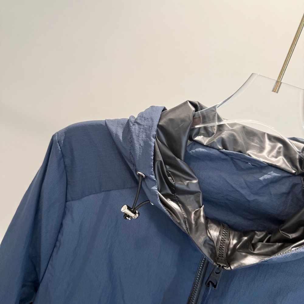 Moncler Navy Hooded Packable Windbreaker Jacket - Picture 2 of 6